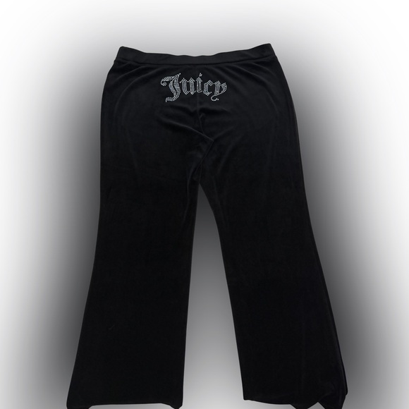 Juicy Couture Black Boot Cut Velour Pants - Picture 2 of 4